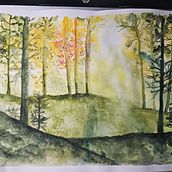 My project for course: Dreamy Watercolor Landscapes: Paint with Light. Painting, and Watercolor Painting project by Marie Moffet - 01.13.2024