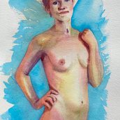 My project for course: The Human Figure in Watercolor. Un progetto di Illustrazione tradizionale, Belle arti, Pittura, Pittura ad acquerello, Disegno realistico e Disegno anatomico di Genevieve Savard - 23.01.2024