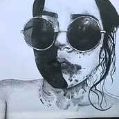 Puntillismo: Retrato. Projekt z dziedziny Trad, c i jna ilustracja użytkownika Alondra Mendoza - 14.01.2024