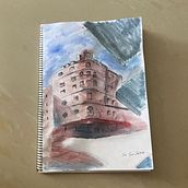 My project for course: Architectural Sketching with Watercolor and Ink. Projekt z dziedziny Sketching,  R, sunek, Malowanie akwarelą,  R, sunek architektoniczn, Sketchbook,  R i sunek atramentem użytkownika ongsintian - 14.01.2024