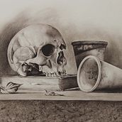Memento Mori . Un progetto di Illustrazione tradizionale, Belle arti, Bozzetti e Disegno di Sara Sarangpour - 14.01.2024