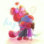 Hug. Un progetto di Illustrazione digitale di Camille Fleury - 10.09.2023