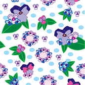 Pansy Power Pop! (My project for course: Pattern design for homeware products). Projekt z dziedziny Projektowanie graficzne, Projektowanie produktowe, Pattern design, Ilustracja c i frowa użytkownika jennifer_besner - 14.01.2024