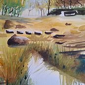 Mi proyecto del curso: Paisajes naturales en acuarela. Fine Arts, Painting, and Watercolor Painting project by Soriana Montiel - 01.15.2024