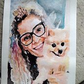 Meu projeto do curso: Retrato artístico em aquarela. Fine Arts, Painting, Watercolor Painting, and Portrait Drawing project by Laudivan dos Santos - 01.15.2024