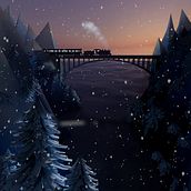 Snowy winter landscape with pine trees. Un projet de Animation 3D, Modélisation 3D, Conception 3D , et 3D de katha_rhino - 13.01.2024