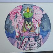 Mi proyecto del curso: Xatu bañando a un Nidoran. Un projet de Illustration traditionnelle, Aquarelle, Stor, telling, Narration , et Manga de Nacho Herrera Collinao - 05.01.2024
