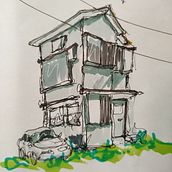 Expressive Architectural Sketching with Colored Markers. Architecture, Drawing, Sketchbook, Sketching & Ink Illustration project by keelam17 - 01.18.2024