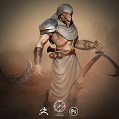 Mi proyecto del curso: Diseño de personajes estilo Dark Fantasy en ZBrush. Een project van 3D, Ontwerp van personages,  3D-modellering y 3D-karakterontwerp van Christian González - 13.01.2024