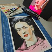 Meu projeto do curso: Retrato ilustrado em aquarela. Traditional illustration, Fine Arts, Painting, Drawing, Watercolor Painting, Portrait Drawing, and Artistic Drawing project by Glauber M. Florindo - 01.15.2024
