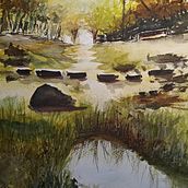 My project for course: Natural Landscapes in Watercolor. Fine Arts, Painting, and Watercolor Painting project by Glorieux Ludwig - 01.15.2024