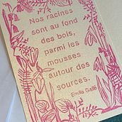 Mon projet du cours : Création de tampons composés de typographie et d'images. Traditional illustration, Arts, Crafts, Fine Arts, T, pograph, Printing, Engraving, and Botanical Illustration project by annmlesfleurs - 01.15.2024