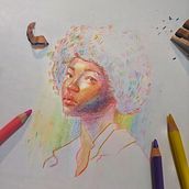 Mi proyecto del curso: Dibujo de retratos llamativos con lápices de colores. Drawing, Portrait Drawing, Sketchbook, and Colored Pencil Drawing project by Samuel Enrrique - 01.16.2024