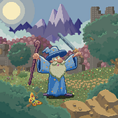 El Mago. Introducción al diseño de personajes en pixel art. Character Design, Video Games, Pixel Art, and Game Design project by Toni Martinez Paloma - 04.16.2024