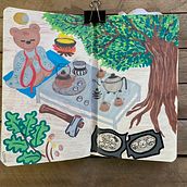 Meu projeto do curso: Produção de arte autoral: explore sua identidade artística. Traditional illustration, Sketching, Creativit, Drawing, and Sketchbook project by Geovana Candido Carvalho - 12.06.2023