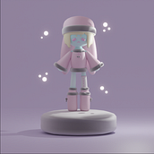 Mi proyecto del curso: Creación de personajes kawaii en 3D con Blender. Een project van Traditionele illustratie, Ontwerp van personages, Digitale illustratie,  3D-modellering y Manga van Paulina Sousa - 17.01.2024