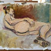 Life Models in Oils. Un proyecto de Pintura al óleo y Pintura de Vanessa Harper - 17.01.2024
