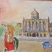 Mein Abschlussprojekt für den Kurs: Aquarellsketching: Drück deine Ideen aus. Een project van Traditionele illustratie,  Schetsen,  Tekening, Aquarelschilderen y Sketchbook van amelie_wild - 17.01.2024