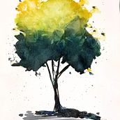 Mi proyecto del curso: Paisajes naturales en acuarela. Fine Arts, Painting, and Watercolor Painting project by Silvina Fernández - 01.17.2024
