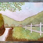 Laguna del valle - Acuarela. Fine Arts, Painting, and Watercolor Painting project by Orquídea Flor - 01.17.2024