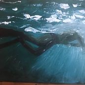 My project for course: Oil Painting: Water and the Human Figure. Een project van  Beeldende kunst, Schilderij,  Olieverfschilderij y Anatomisch tekenen van heleen_dijkstrano - 18.01.2024
