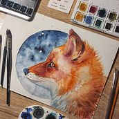 Mój projekt z kursu: Ekspresyjne portrety zwierząt w akwareli. Un progetto di Illustrazione tradizionale, Pittura ad acquerello, Disegno realistico e Illustrazione naturalistica di basia_b - 18.01.2024