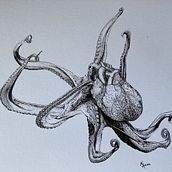 My project for course: Surrealistic Fineliner Illustration. Traditional illustration, Pencil Drawing, Drawing, Realistic Drawing, Artistic Drawing & Ink Illustration project by mt2md - 01.14.2024
