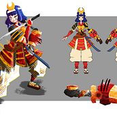 Kishi, the cyber samurai. Character Design, and Digital Illustration project by Jose Ramirez - 01.19.2024