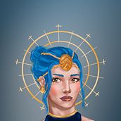 Mi proyecto del curso: Retratos digitales de fantasía con Photoshop. Traditional illustration, Drawing, Digital Illustration, Portrait Drawing, Digital Drawing, and Digital Painting project by Jeremy Chamba Fierro - 01.17.2024