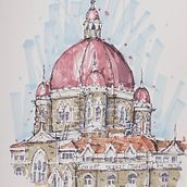 My project for course: Expressive Architectural Sketching with Colored Markers . % vmrsx4gvgq tarafından hazırlanan Eskiz çizimi, Çizim, Mimari İllüstras, on, Eskiz defteri, Mürekkep İllüstras, Ve onu projesi - 01.19.2024