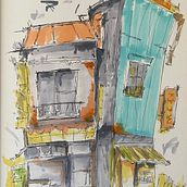 My project for course: Expressive Architectural Sketching with Colored Markers. Sketching, Drawing, Architectural Illustration, Sketchbook & Ink Illustration project by alilayth1989 - 01.19.2024