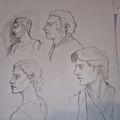 My project for course: Portrait Sketchbooking: Explore the Human Face. Sketching, Drawing, Portrait Drawing, Artistic Drawing, and Sketchbook project by r_shepherd - 01.19.2024