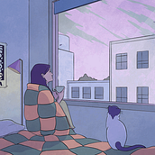 Meu projeto do curso: Criação de ilustrações animadas impressionantes no Adobe Fresco. Un progetto di Animazione, Animazione 2D, Illustrazione digitale e Disegno digitale di Ana Miguel - 17.01.2024