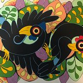 My project for course: Introduction to Decorative Mural Painting. Painting, Acr, lic Painting, Decorative Painting, Street Art, and Digital Illustration project by Shelley Lehmann - 01.16.2024