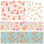 My project for course: Pattern design for homeware products. Graphic Design, Product Design, Pattern Design, and Digital Illustration project by Olenka Klöppner - 01.19.2024