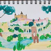 Mi proyecto del curso: Sketchbook pictórico en gouache. Traditional illustration, Sketching, Drawing, Architectural Illustration, Sketchbook, and Gouache Painting project by mari carmen Gómez - 01.20.2024
