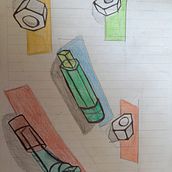 Mi proyecto del curso: Técnicas de dibujo técnico para representación tridimensional. Industrial Design, Product Design, Sketching, Drawing, Realistic Drawing, Ink Illustration, Arts, and Crafts project by Victor Armando Ramos Mucha - 01.20.2024