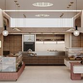 "Allotino" a French-Middle Eastern Patiserie in Greece.. Interior Architecture, Interior Design, Interior Decoration, Retail Design, and Spatial Design project by Maria Nefeli Pachta - 01.20.2024