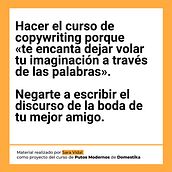 Mi proyecto del curso: Copywriting para copywriters. Advertising, Cop, writing, Stor, telling, and Communication project by saravidalb - 01.21.2024
