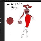 My aunts dress (drawing of Procreate).  project by Ewatobi Adigun - 12.26.2023