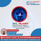 Best ACL surgeon in tricity. Un projet de Publicité , et Marketing de Navdeep Hospital - 22.01.2024