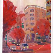Mon projet du cours : Peinture de paysages urbains à la gouache. Traditional illustration, Painting, and Gouache Painting project by Johanne Kirouac - 01.22.2024