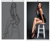 My project for course: copying human body and exagerate. Traditional illustration, Sketching, Pencil Drawing, Drawing, Digital Illustration, and Digital Drawing project by marcellaoddo - 01.22.2024
