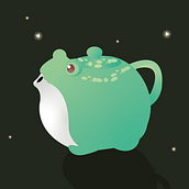 Sapo Chaleira. Vector Illustration project by Vitória Gudiel - 08.11.2023