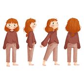 Nina - a tiny girl in a big house. Character Design, Digital Illustration, and Children's Illustration project by Silvia Biondi - 01.23.2024
