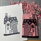 Mi proyecto del curso: Carvado de sellos y técnicas de estampación. Printing, and Engraving project by Viely Flores - 01.23.2024