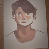 Mi proyecto del curso: Retrato artístico al óleo sobre papel. Un progetto di Belle arti, Pittura e Pittura ad olio di Leila Cema - 23.01.2024