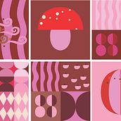 My project for course: Pattern design for homeware products. Een project van Grafisch ontwerp, Productontwerp, Patroonontwerp y Digitale illustratie van Tamara Pavlović - 24.01.2024