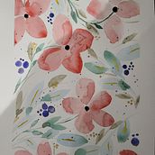 Mon projet du cours : Aquarelle florale créative : renouez avec la nature. Traditional illustration, Painting, Watercolor Painting, and Botanical Illustration project by Natacha Euthine - 01.24.2024