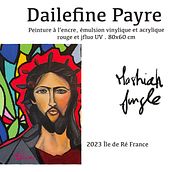 Madone à l’acrylique, art numérique et sérigraphie papier et textile . Screen Printing project by Anne P - 01.24.2024